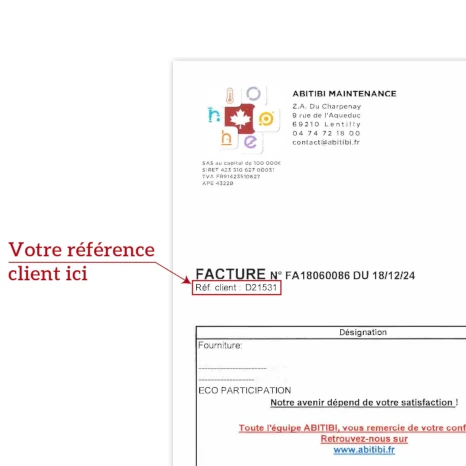 Trouver ma référence client